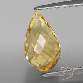 4.95ct Натуральный Золотой Цитрин, Бриолет, VVS-VS