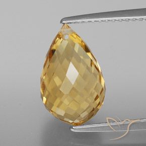 4.70ct Натуральный Золотой Цитрин, Бриолет, VVS-VS