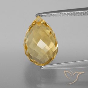 4.77ct Натуральный Золотисто-оранжевый Цитрин, Бриолет, Чистота VVS