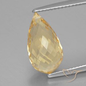 5.84ct Натуральный Среднее золото Цитрин, Бриолет, VVS-VS