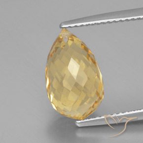 5.49ct Натуральный Яркое золото Цитрин, Бриолет, Чистота VVS