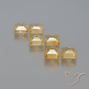 5.81 карата, натуральный Золотисто-оранжевый Цитрин, Квадрат, Чистота VS