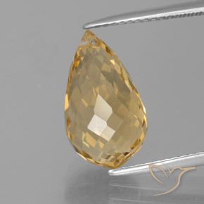 5.95ct Натуральный Среднее золото Цитрин, Бриолет, Чистота VVS