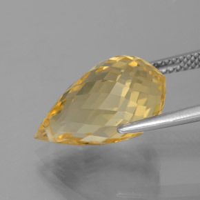 7.02 карата, натуральный Среднее золото Цитрин, Бриолет, Чистота VVS