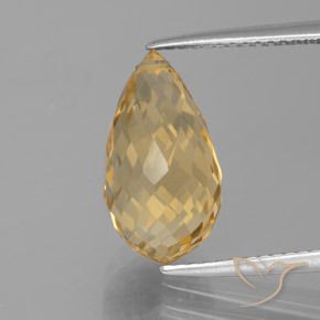 5.32ct Натуральный Золотой Цитрин, Бриолет, Чистота VVS