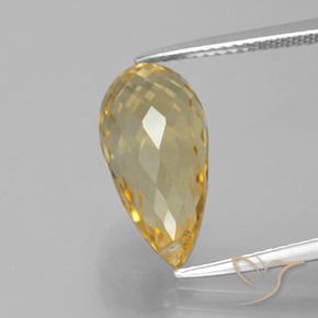 6.05ct Натуральный Золотой Цитрин, Бриолет, VVS-VS