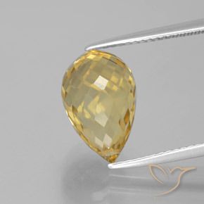 5.63ct Натуральный Золотой Цитрин, Бриолет, Чистота VVS