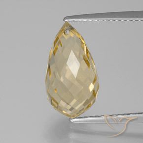 5.35ct Натуральный Золотой Цитрин, Бриолет, Чистота VS