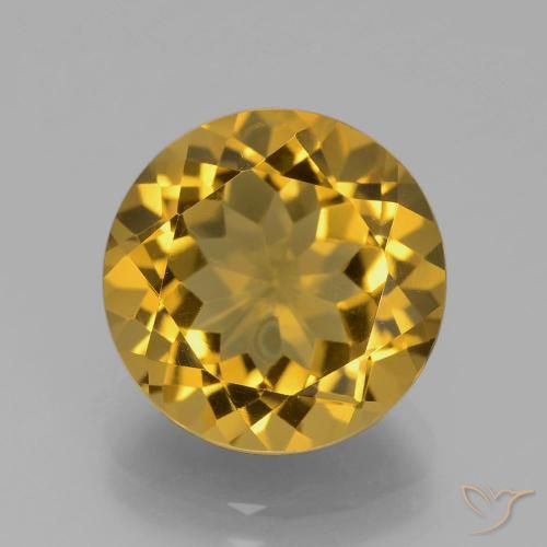 5.30ct Натуральный Золотой Цитрин, Круглый, Чистота VS
