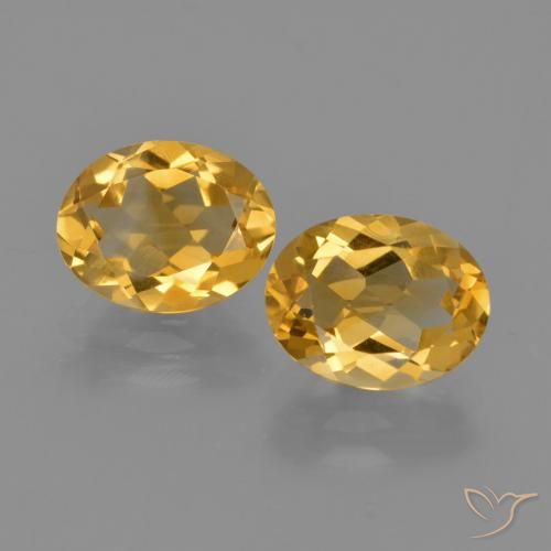 3.30ctw Medium Light Orange-Gold Цитрин, Овал, Чистота VVS