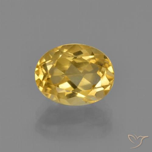2.03ct Натуральный Золотой Цитрин, Овал, Чистота VS