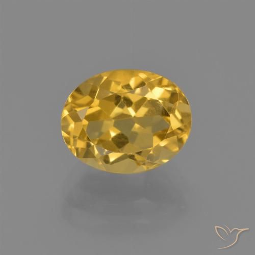 2.09ct Натуральный Темно-золотой апельсин Цитрин, Овал, VVS-VS