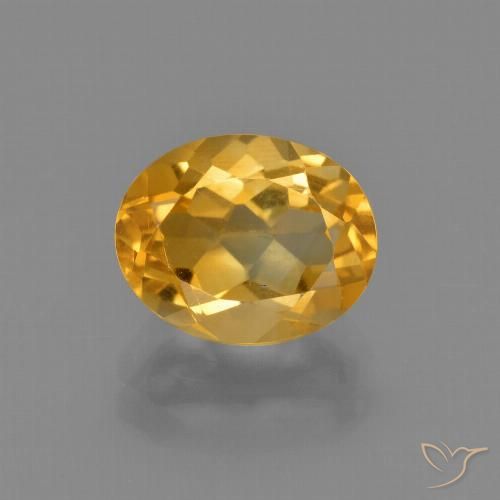 2.08ct Натуральный Темно-золотой Цитрин, Овал, VVS-VS