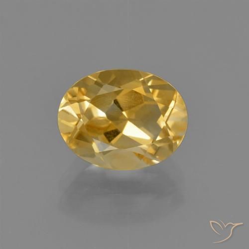1.85ct Натуральный Золотисто-оранжевый Цитрин, Овал, Чистота VS