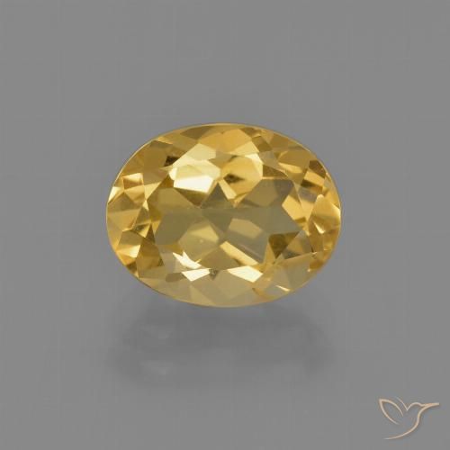 1.90ct Натуральный Среднее золото Цитрин, Овал, VVS-VS