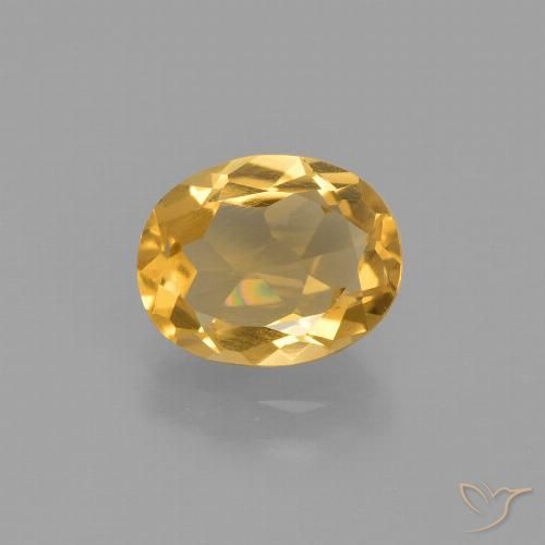 1.45ct Натуральный Золотой Цитрин, Овал, Чистота VS