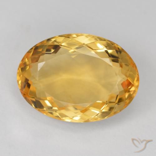 7.71ct Натуральный Средне-темный золотистый Цитрин, Овал, VVS-VS