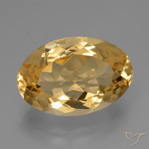 5.20ct Натуральный Темно-золотой апельсин Цитрин, Овал, Чистота VVS