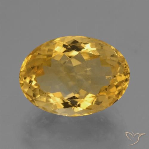 6.97ct Натуральный Темно-золотой апельсин Цитрин, Овал, Чистота VVS