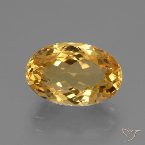 4.73ct Натуральный Темно-золотой Цитрин, Овал, Чистота VVS