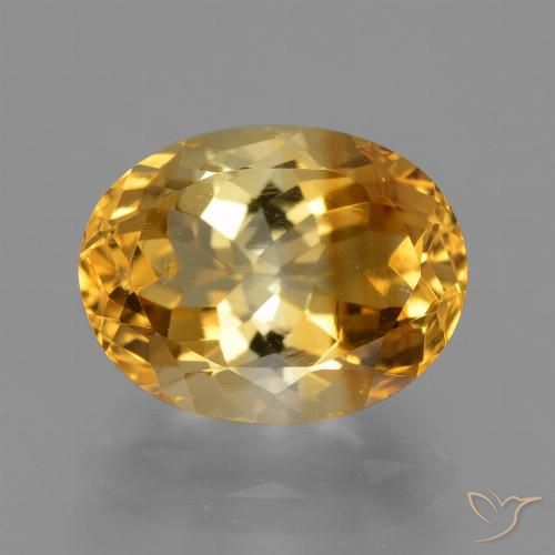 4.02ct Натуральный Оранжево-золотой Цитрин, Овал, Чистота VS
