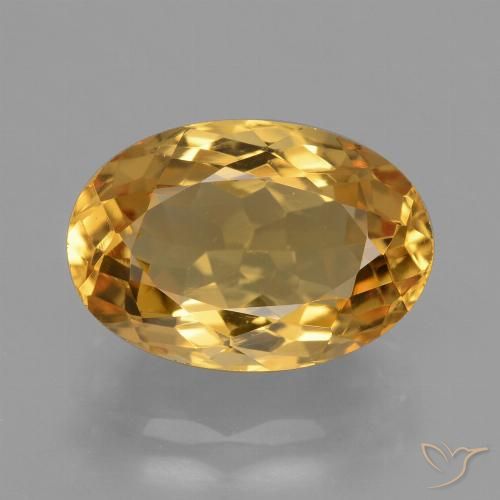 4.02ct Натуральный Темно-золотой апельсин Цитрин, Овал, Чистота VVS