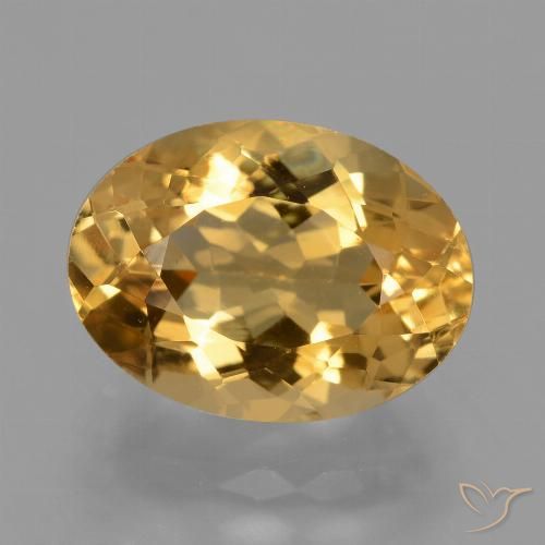 4.53ct Натуральный Темно-золотой апельсин Цитрин, Овал, Чистота VS