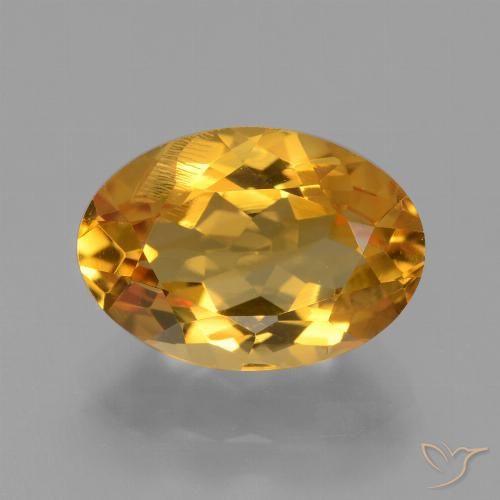 3.56ct Натуральный Темно-золотой апельсин Цитрин, Овал, Чистота VS