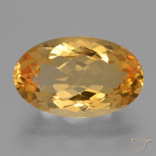 4.43ct Натуральный Темно-золотой апельсин Цитрин, Овал, Чистота VVS