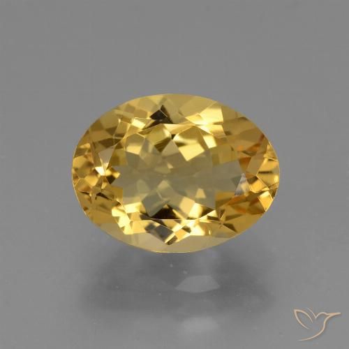 3.52ct Натуральный Золотисто-оранжевый Цитрин, Овал, Чистота VS