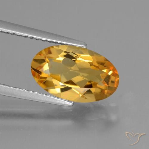 2.44ct Натуральный Темно-золотой Цитрин, Овал, Чистота VVS