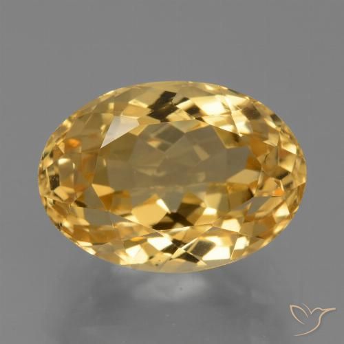 5.52ct Натуральный Темно-золотой апельсин Цитрин, Овал, Чистота VVS