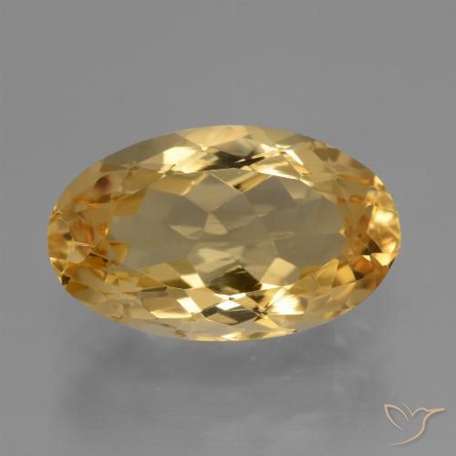 4.88ct Натуральный Темно-золотой апельсин Цитрин, Овал, Чистота VVS