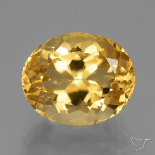 4.97ct Натуральный Золотой Цитрин, Овал, Чистота VVS