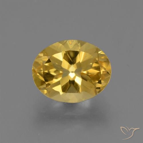 2.30ct Натуральный Средний золотой Цитрин, Овал, Чистота VS