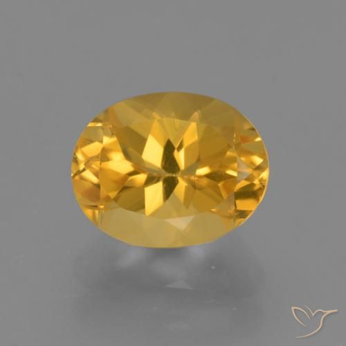 2.58ct Натуральный Золотисто-оранжевый Цитрин, Овал, VVS-VS