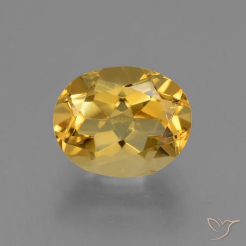 2.60ct Натуральный Золотисто-оранжевый Цитрин, Овал, Чистота VVS