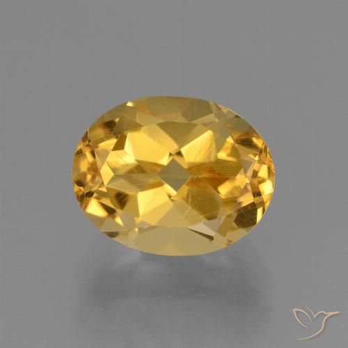 3.09ct Натуральный Среднее золото Цитрин, Овал, VVS-VS