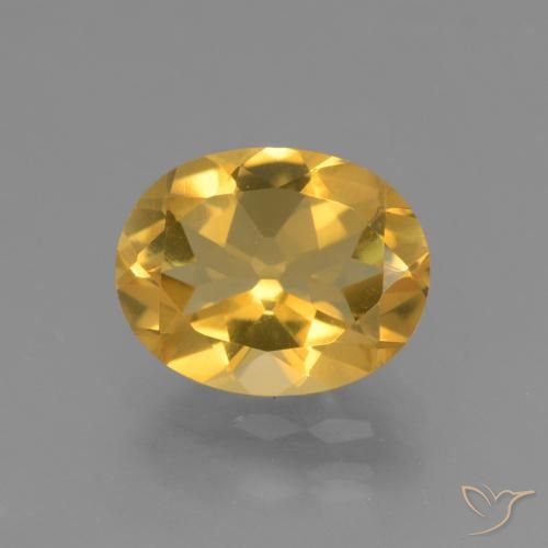 2.32ct Натуральный Золотой Цитрин, Овал, VVS-VS
