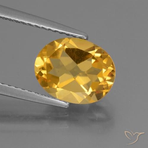 2.57ct Натуральный Средний золотой Цитрин, Овал, VVS-VS