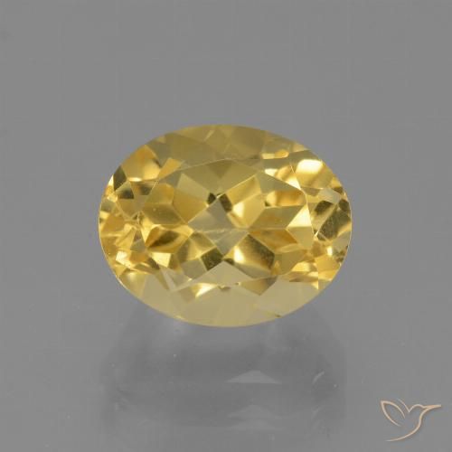 2.92ct Натуральный Золотисто-оранжевый Цитрин, Овал, Чистота VVS
