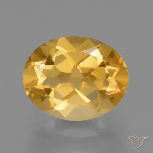 2.47ct Натуральный Золотисто-оранжевый Цитрин, Овал, VVS-VS
