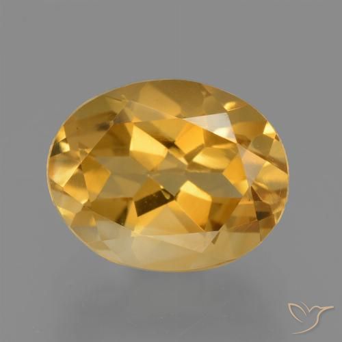2.74ct Натуральный Темно-золотой апельсин Цитрин, Овал, Чистота VVS