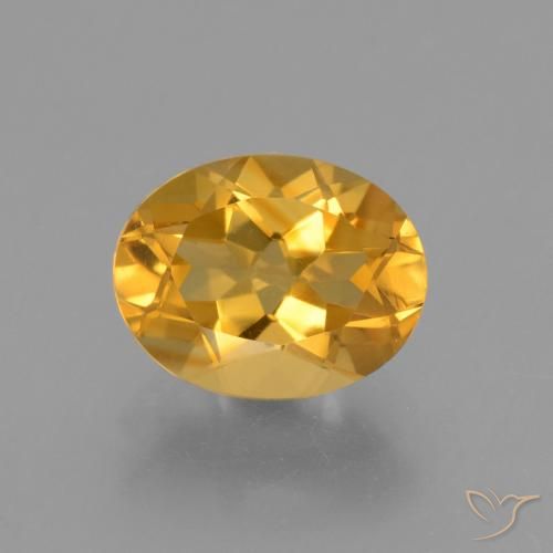 2.44ct Натуральный Темно-золотой апельсин Цитрин, Овал, Чистота VVS