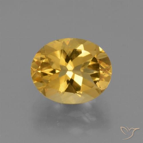2.51ct Натуральный Золотисто-оранжевый Цитрин, Овал, Чистота VS