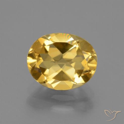 2.28ct Натуральный Золотисто-оранжевый Цитрин, Овал, Чистота VS