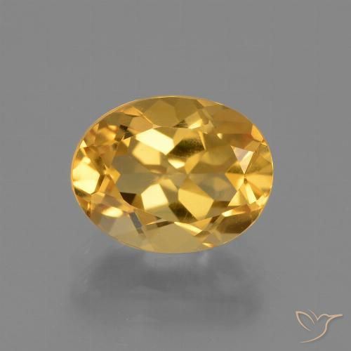 2.44ct Натуральный Темно-золотой апельсин Цитрин, Овал, Чистота VVS
