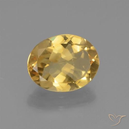 2.07ct Натуральный Золотисто-оранжевый Цитрин, Овал, VVS-VS