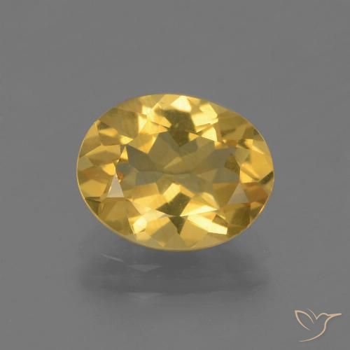 2.15ct Натуральный Золотой Цитрин, Овал, VVS-VS