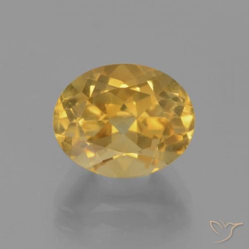 2.98ct Натуральный Средний золотой Цитрин, Овал, Чистота VVS